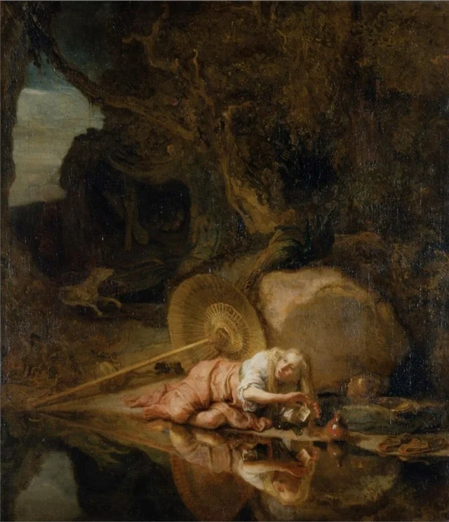 Hera hiding during the battle between the gods and the giants
