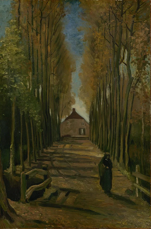 Avenue of Poplars in Autumn