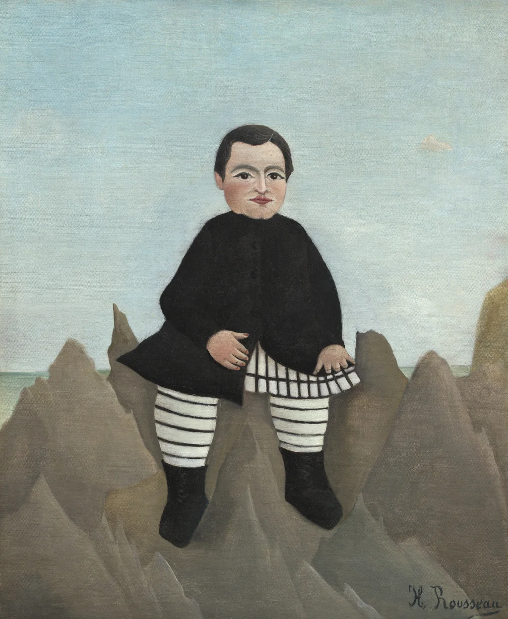 岩の上の少年