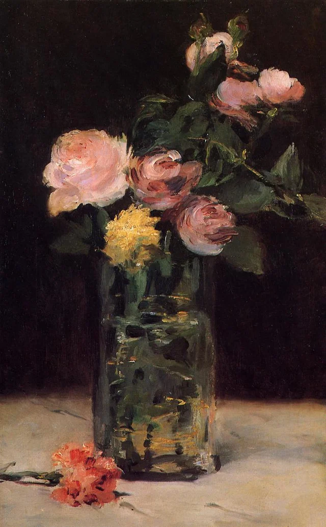 Rosen in einer Glasvase