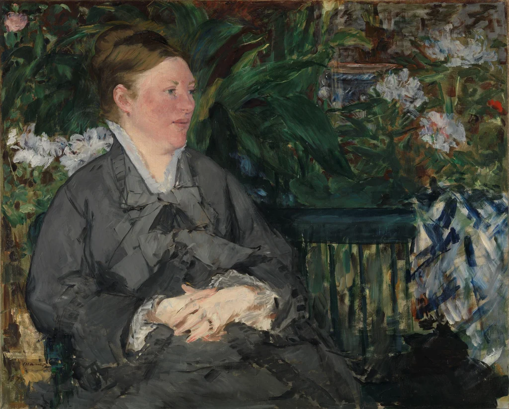 Madame Manet en el invernadero