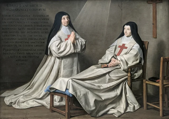 Mother Catherine-Agnès Arnault and Sister Catherine de Sainte Suzanne de Champaigne