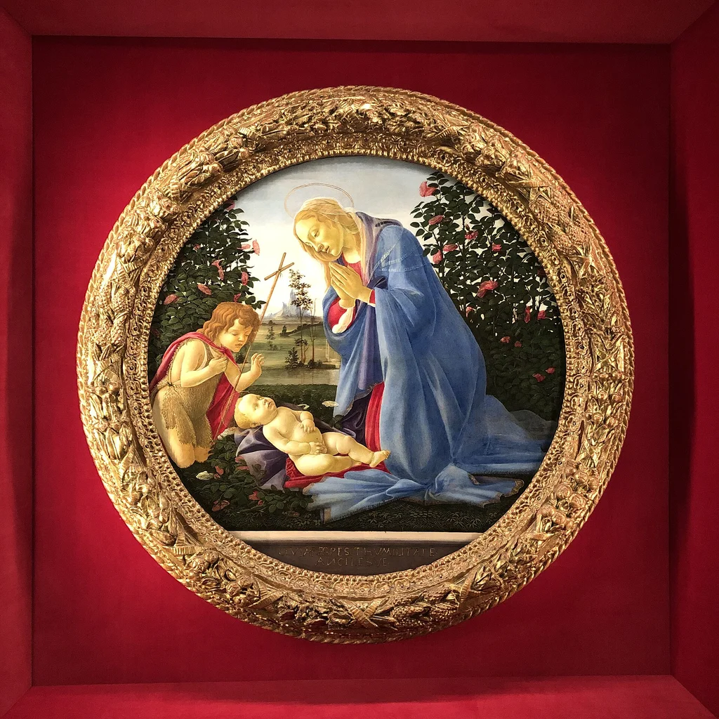 Maria betet das Kind an, mit dem heiligen Johannes dem Täufer