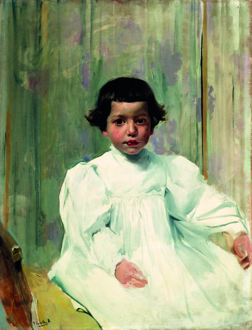 Joaquín Sorolla García vestito di bianco