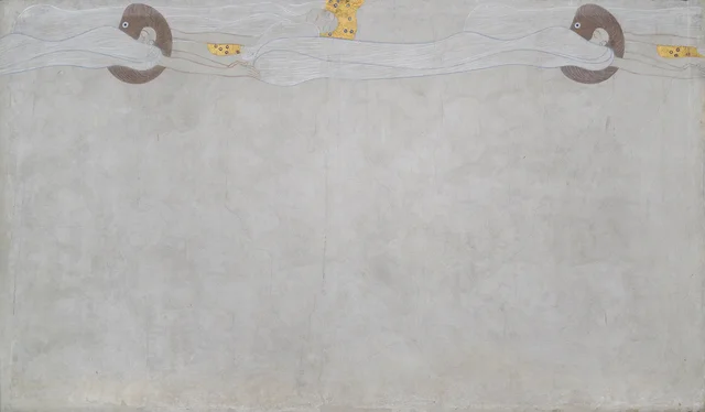 Beethoven Frieze (plate 4, left wall): Yearning for Happiness