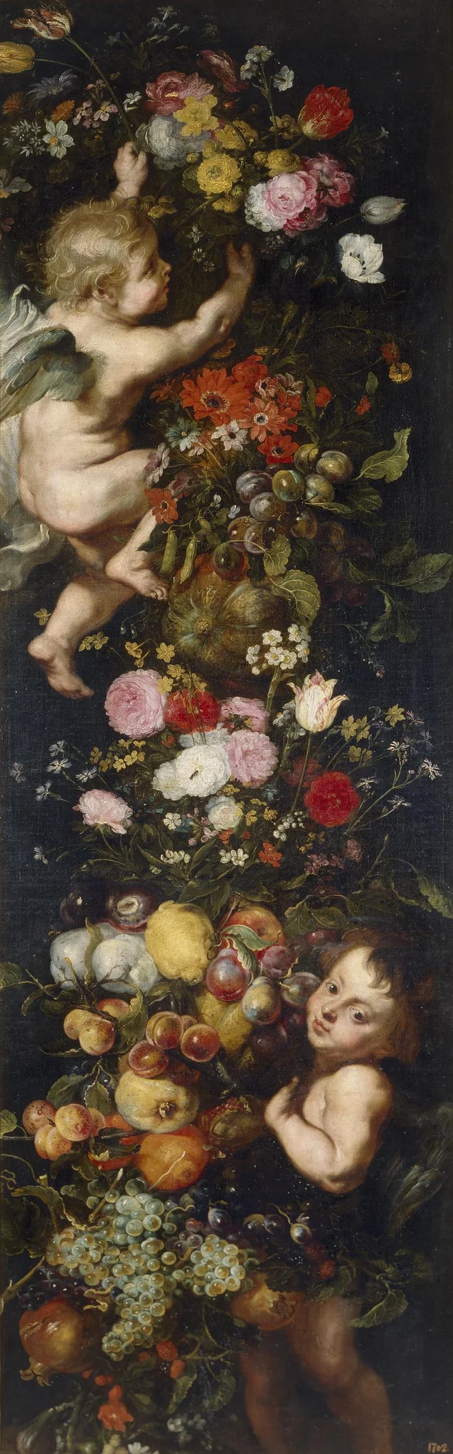Festoons with Flowers, Fruit and Angels