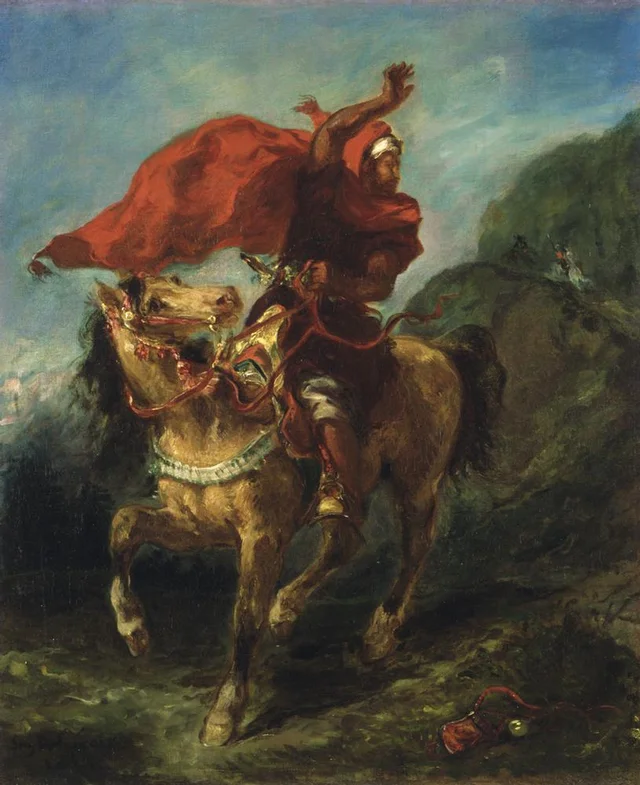 Arab Horseman Giving a Signal