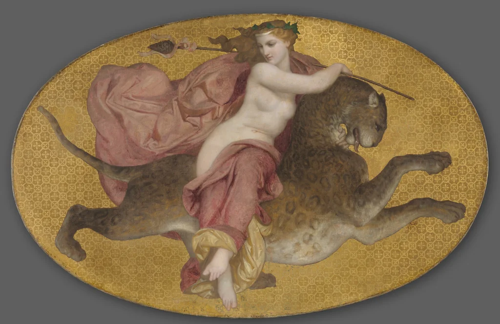 Bacchante sur une panthère