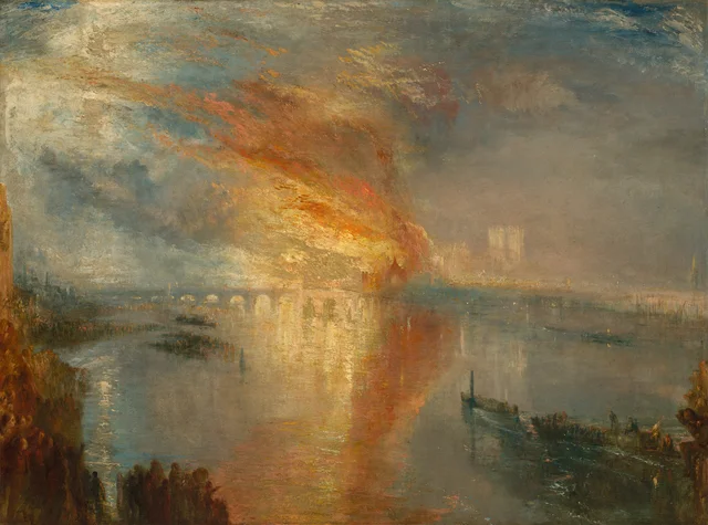L'incendio delle Camere dei Lord e dei Comuni, 16 ottobre 1834