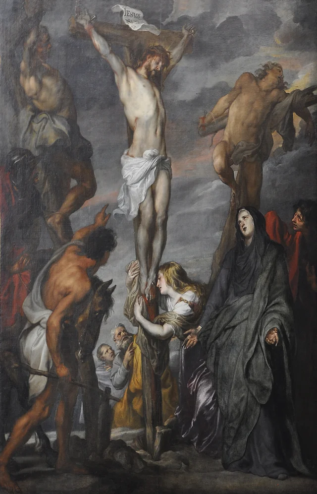 Der Tod Christi am Kreuz auf Golgatha