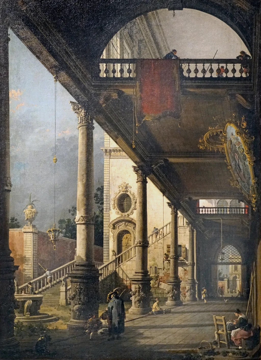 Prospettiva con portico