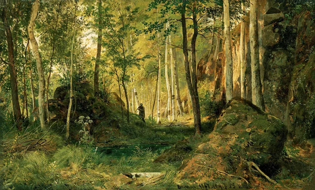 Paisaje con cazador. Isla de Valaam