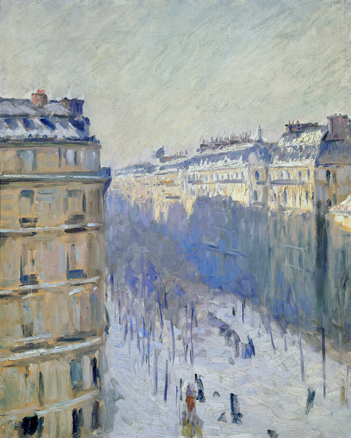 Boulevard Haussmann, efeito de neve