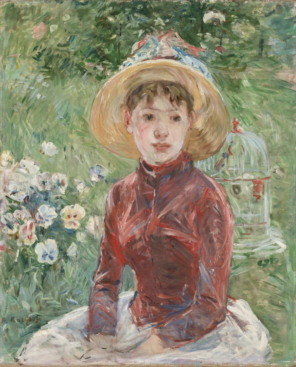 Mädchen mit Käfig