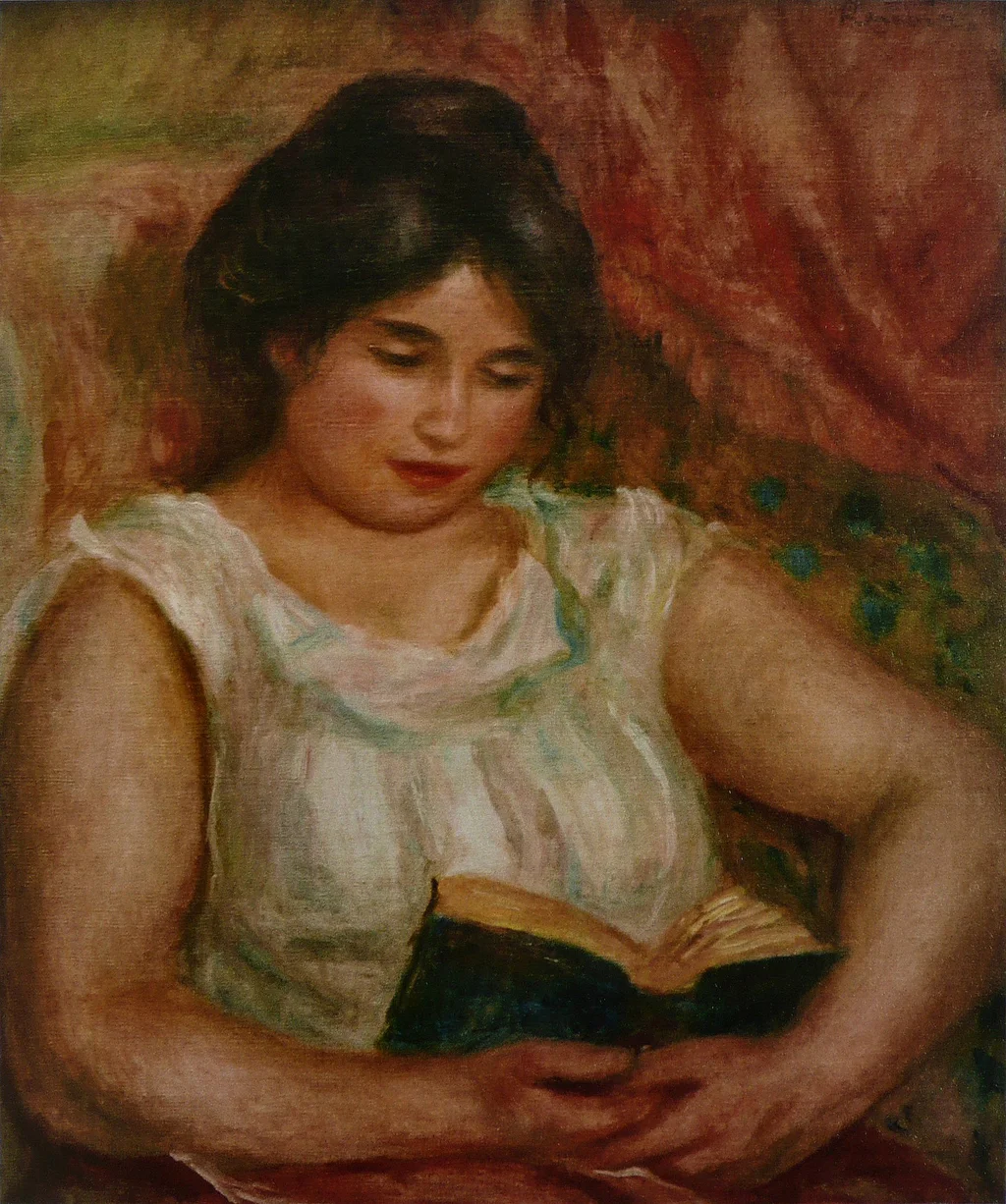 Gabrielle leyendo