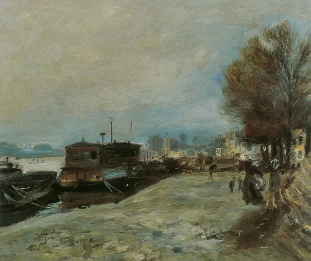 Battello lavatoio sulle rive della Senna, vicino a Parigi