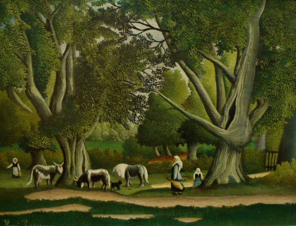 Landschaft mit Milchmädchen
