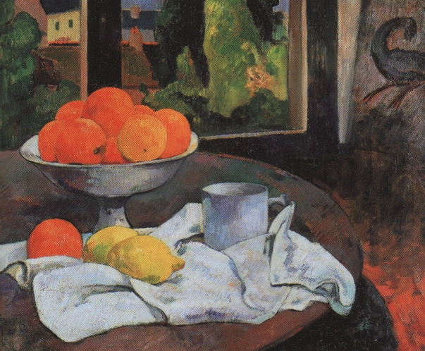 Stillleben mit Obstschale und Zitronen