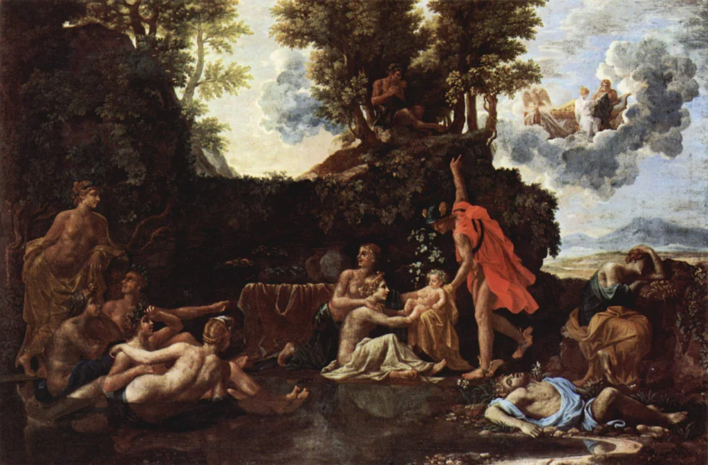 The Infant Bacchus Entrusted to the Nymphs of Nysa; The Death of Echo and Narcissus