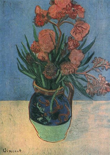Stillleben: Vase mit Oleander