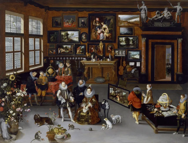 The Archdukes Albert and Isabella Visiting a Collector's Cabinet