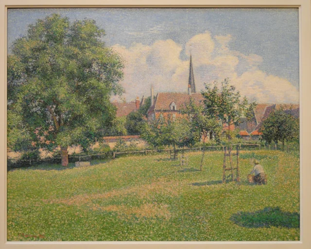 La Maison de la sourde et le clocher d'Éragny