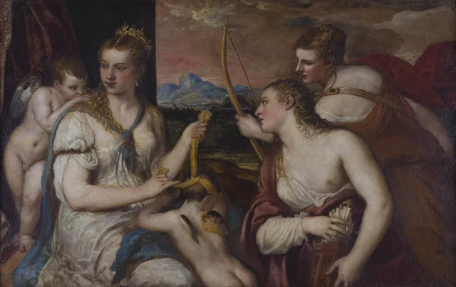 Venus Blindfolding Cupid