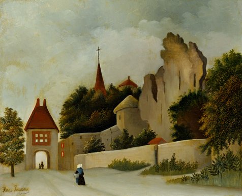 Paesaggio con rovine