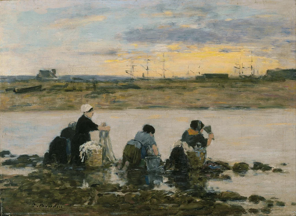 Lavanderas junto al río