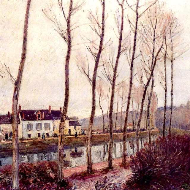 Der Kanal von Loing im Winter