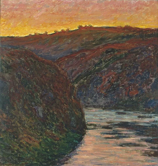 El valle del Creuse, puesta de sol