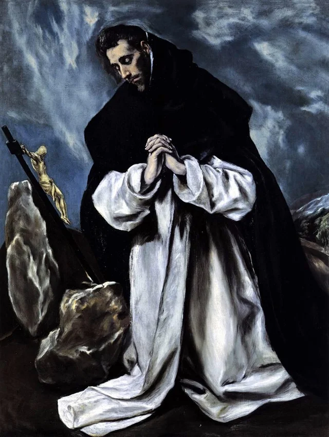 St Dominic in prayer