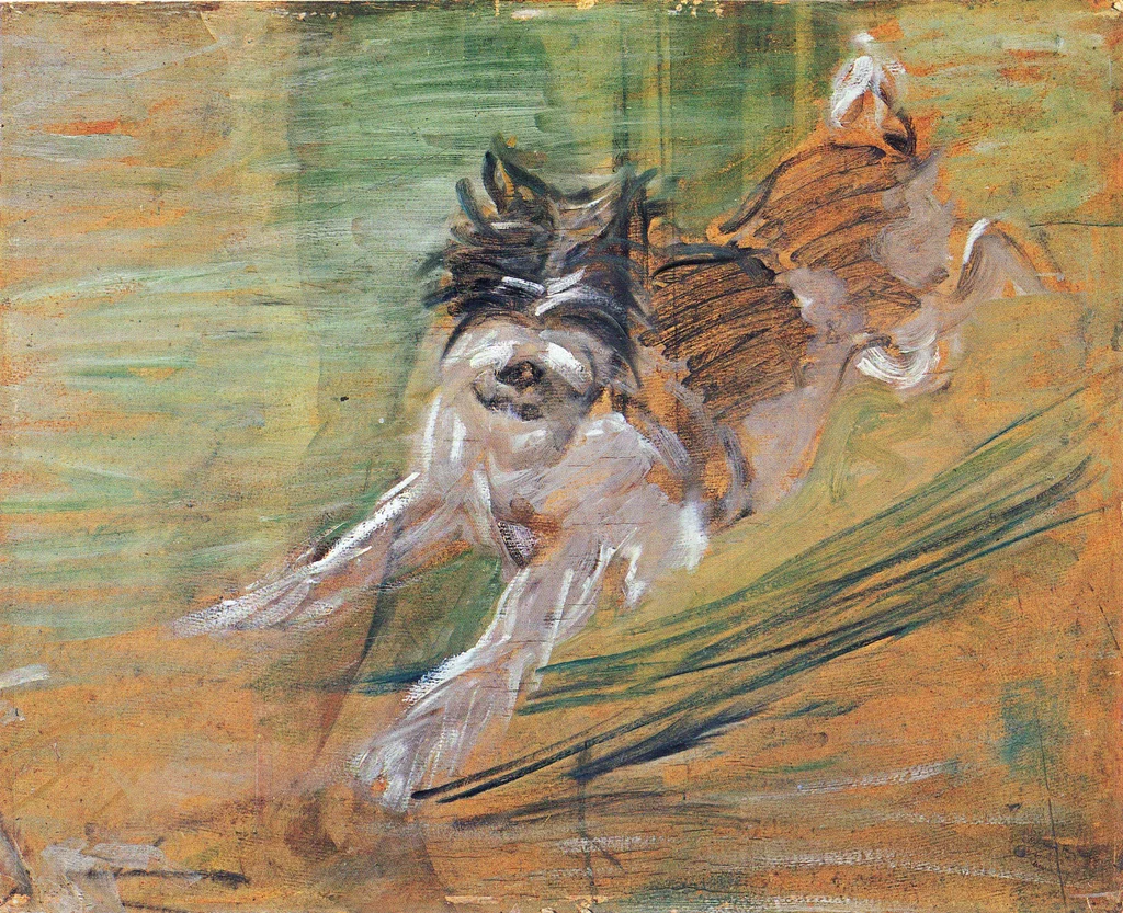Leaping dog