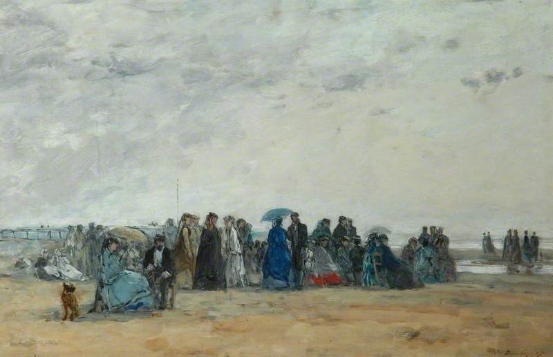 Escena de playa en marea baja