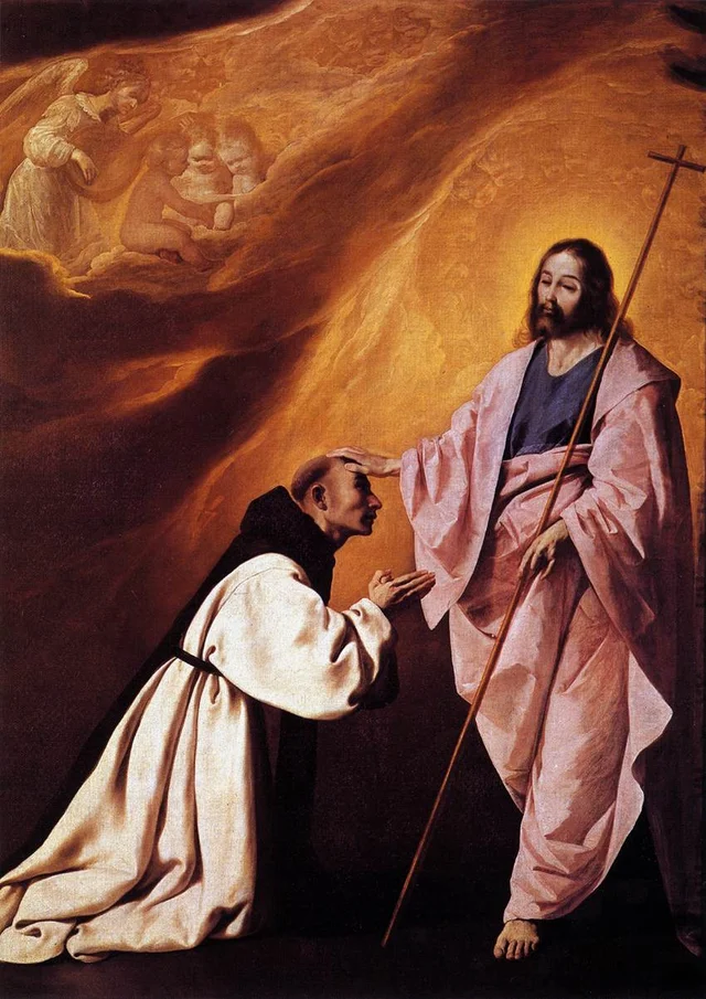 Fray Andrés de Salmerón confortado por Cristo