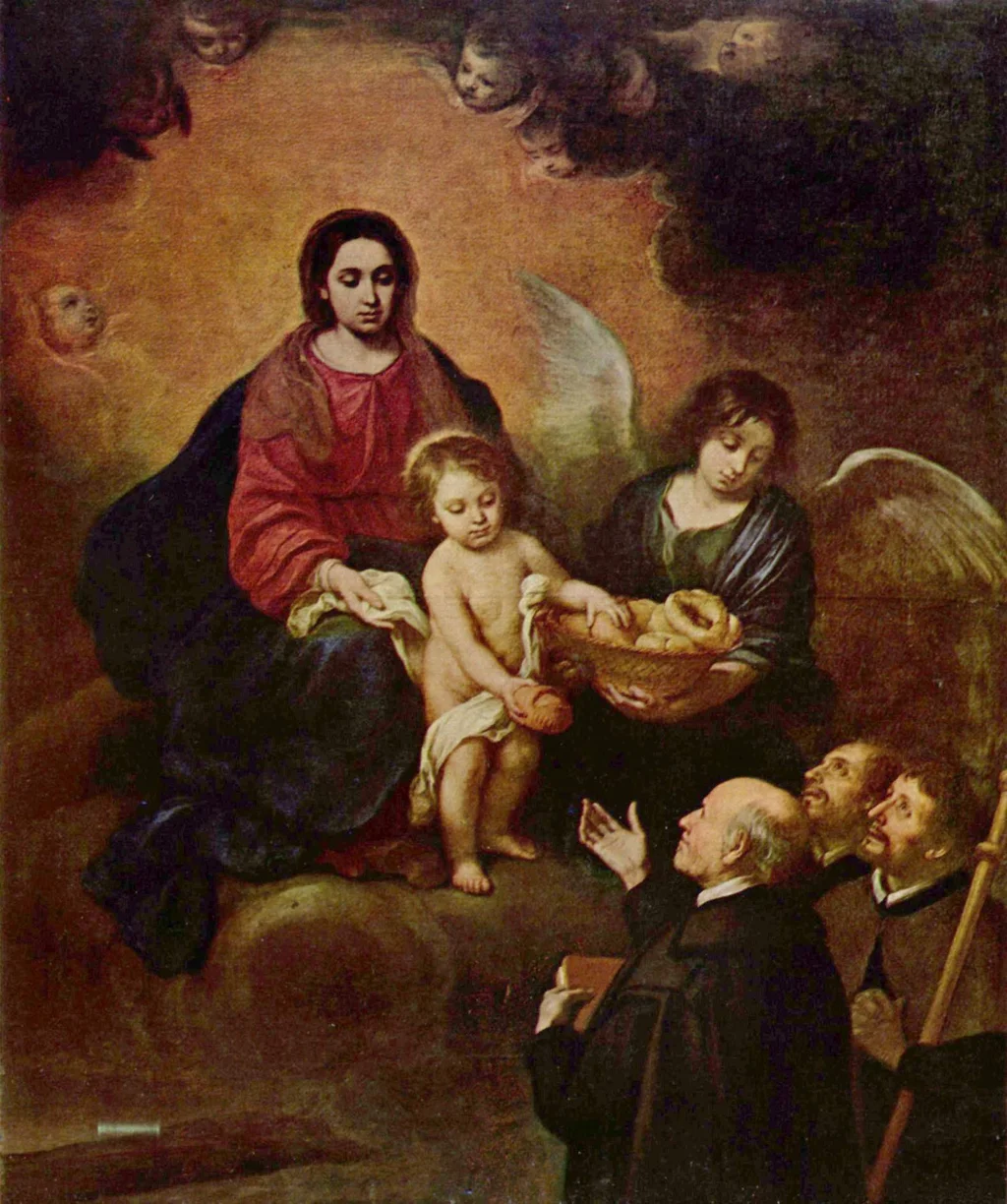 O Menino Jesus distribuindo pão aos peregrinos