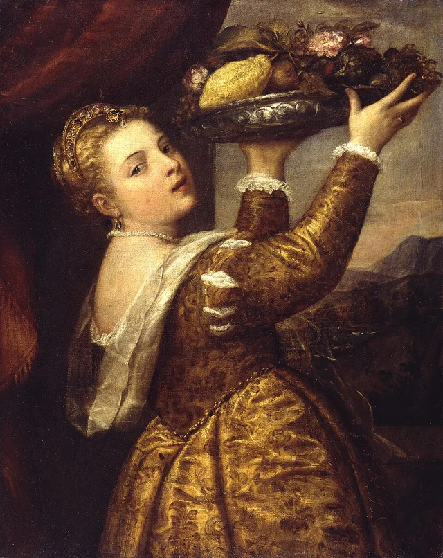 Mädchen mit einer Schale Früchte