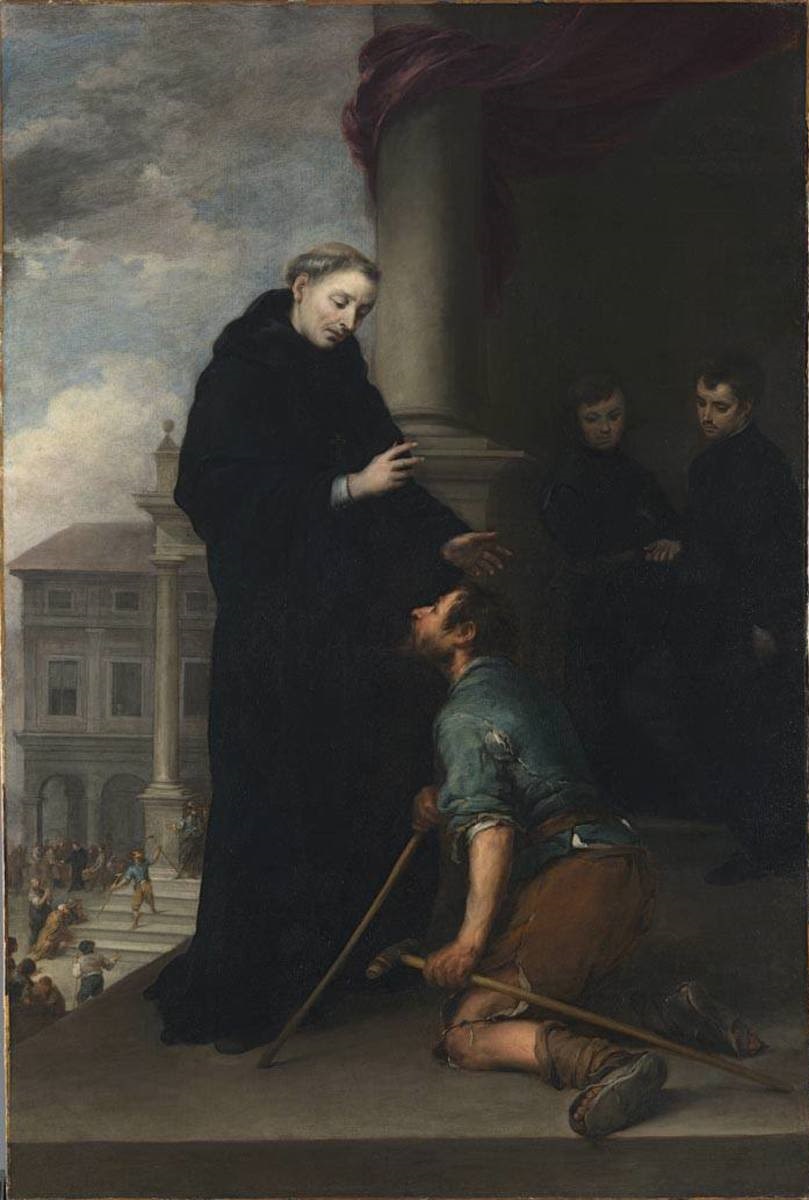 Der heilige Thomas von Villanova heilt die Kranken