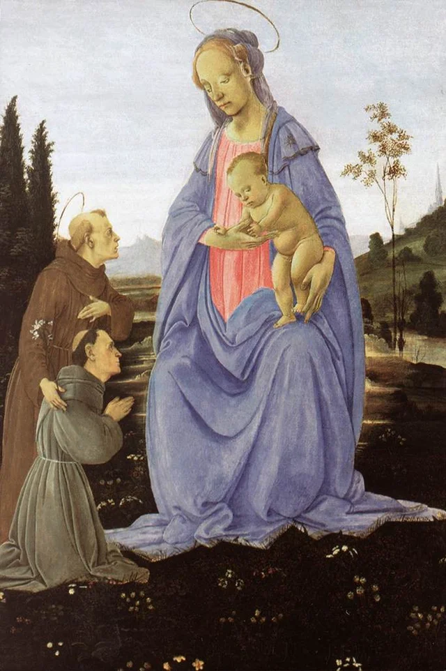 Madonna mit Kind, dem heiligen Antonius von Padua und einem Mönch