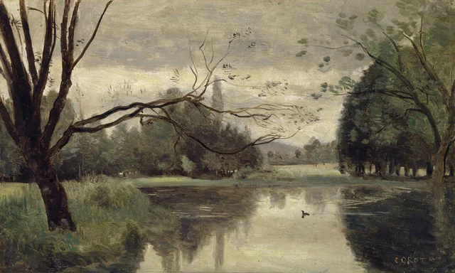 Mortefontaine. Duck Pond