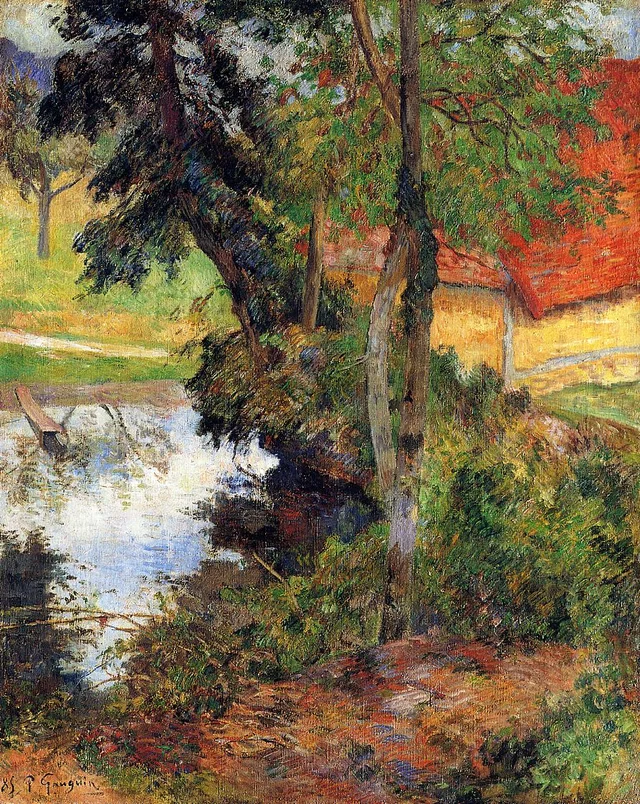 Red Roof by the Water, or Landscape with Red Roof