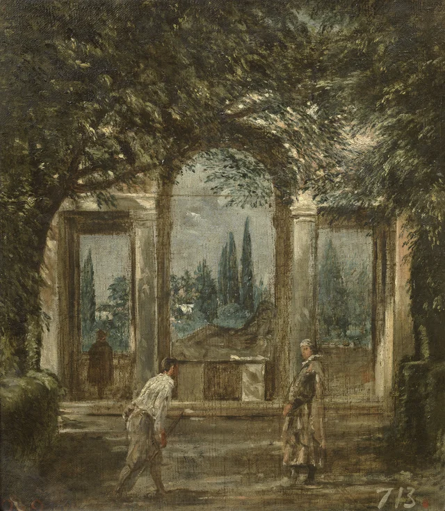 Vista del jardín de la Villa Medici