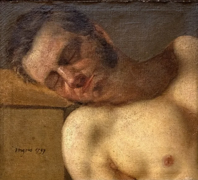 Study of a Man's Head and Torso