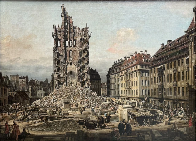 The Ruins of the old Kreuzkirche, Dresden