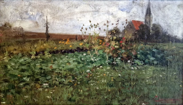 Church in Blooming Field in Bavaria