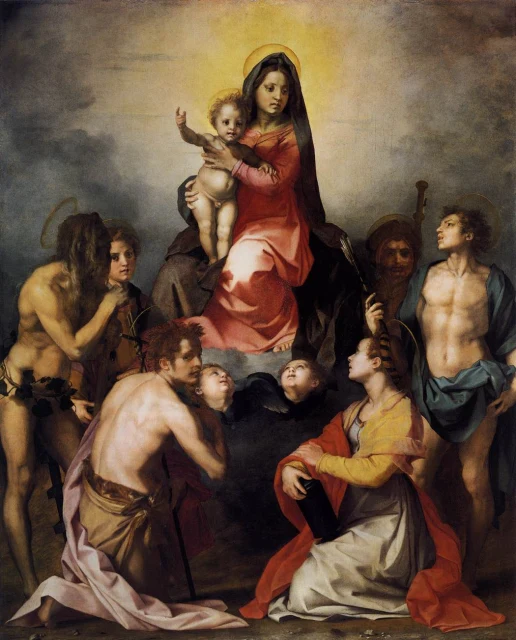 Gambassi Altarpiece. Madonna and Child in Glory with Saints