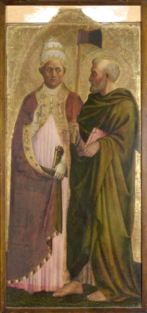 A Pope (Saint Gregory?) and Saint Matthias