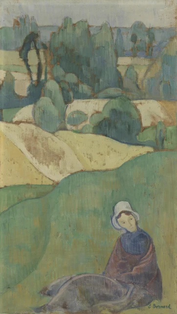 Woman Sitting in a Field: Brittany