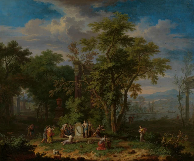 Arcadian Landscape with a Sacrificial Feast