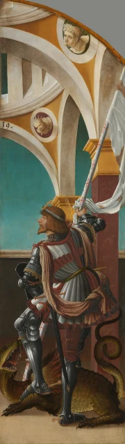 Crucifixion Altarpiece, Right Wing, Outer Face: St George
